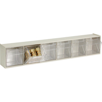Tip-Out Bins Modular Storage System, 23-5/8" W x 3-5/8" D x 4-1/2" H, 6 Drawers Fastek