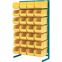 Single-Sided Stationary Bin Rack, 36" W x 12" D x 61" H, 28 Bins Fastek