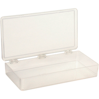 K-Resin Compartment Box, Plastic, 4" W x 8" D x 1-3/16" H, Transparent CB709 | Fastek