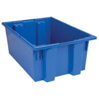 Stack & Nest Totes, 8" x 19.5" x 13.5", Blue Fastek