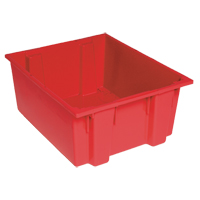 Stack & Nest Totes, 8" x 19.5" x 13.5", Red Fastek