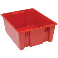 Stack & Nest Totes, 10" x 23.5" x 19.5", Red Fastek