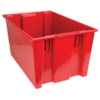 Stack & Nest Totes, 15" x 29.5" x 19.5", Red Fastek
