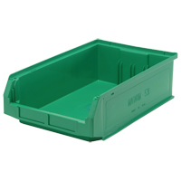 Giant Stacking Containers, 12.375" W x 19.75" D x 5.875" H, Green Fastek