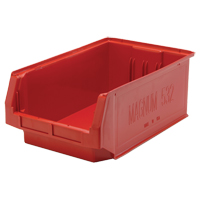 Giant Stacking Containers, 12.375" W x 19.75" D x 7.875" H, Red Fastek