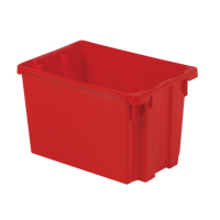 Polylewton Stack-N-Nest&reg; Containers, 12.1" x 19.4" x 12.9", Red Fastek