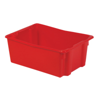 Polylewton Stack-N-Nest&reg; Containers, 10.5" x 26.1" x 18.7", Red Fastek