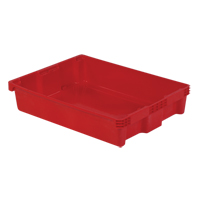 Polylewton Stack-N-Nest&reg; Containers, 6.1" x 29.6" x 22.4", Red Fastek