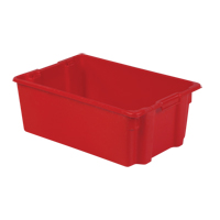 Polylewton Stack-N-Nest&reg; Containers, 10.5" x 28.4" x 18.7", Red Fastek