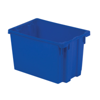 Polylewton Stack-N-Nest&reg; Containers, 12.1" x 19.4" x 12.9", Blue Fastek