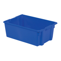 Polylewton Stack-N-Nest&reg; Containers, 10.5" x 28.4" x 18.7", Blue Fastek