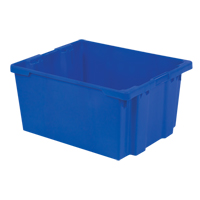Polylewton Stack-N-Nest&reg; Containers, 15.1" x 30.1" x 24", Blue Fastek