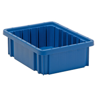 Contenants Divider Box, Plastique, 10,9" la x 8,3" p x 3,5" h, Bleu Fastek