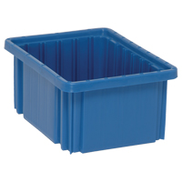 Contenants Divider Box, Plastique, 10,9" la x 8,3" p x 5" h, Bleu Fastek