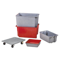 Stack-N-Nest<sup>®</sup> Plexton Containers, 20.1" W x 42.5" D x 14.1" H, Grey CD206 | Fastek
