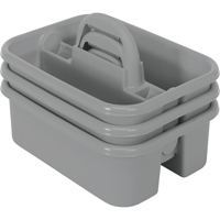 Supply Caddy, 8-3/4" x 13-3/8" x 13-3/8", Grey Fastek