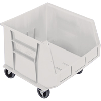 Mobile Bin, 14" H x 16-1/2" W x 18" D, 75 lbs. Capacity, Ivory Fastek