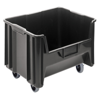 Mobile Giant Stack Container, 12-7/16" H x 19-7/8" W x 15-1/4" D, 250 lbs. Capacity, Black Fastek