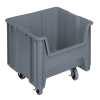 Mobile Giant Stack Container, 12-1/2" H x 16-1/2" W x 17-1/2" D, 250 lbs. Capacity, Grey Fastek