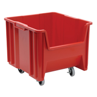 Mobile Giant Stack Container, 12-1/2" H x 16-1/2" W x 17-1/2" D, 250 lbs. Capacity, Red Fastek