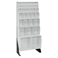 Tip-Out Bins Stand, 23-5/8" W x 8" D x 52" H, 38 Drawers Fastek