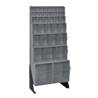 Tip-Out Bins Stand, 23-5/8" W x 8" D x 52" H, 38 Drawers Fastek