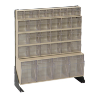Tip-Out Bins Stand, 23-5/8" W x 8" D x 28" H, 31 Drawers Fastek