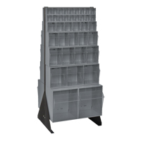 Tip-Out Bins Stand, 23-5/8" W x 16" D x 52" H, 76 Drawers Fastek