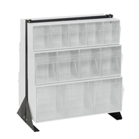 Tip-Out Bins Stand, 23-5/8" W x 16" D x 28" H, 24 Drawers Fastek