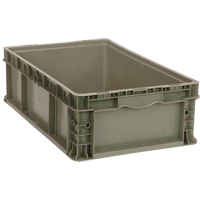 Stacking Container, 15" W x 15" D x 9.5" H, Grey CE993 | Fastek