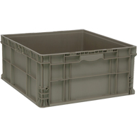 Stacking Container, 22.5" W x 22.5" D x 11" H, Grey CE994 | Fastek