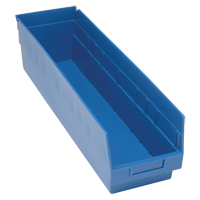 Bacs en plastique pour &eacute;tag&egrave;res Store More, 6-5/8" la x 6" H x 23-5/8" p, Bleu, Capacit&eacute; 90 lb Fastek