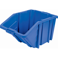 Jumbo Plastic Bin, 15-1/2" W x 13" H x 25" D, Blue, 200 lbs. Capacity Fastek