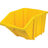 Jumbo Plastic Bin, 15-1/2" W x 13" H x 25" D, Yellow, 200 lbs. Capacity Fastek
