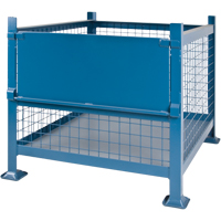 Bulk Stacking Containers, 34.5" W x 40.5" D x 30" H, 3000 lbs. Capacity Fastek