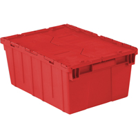 Contenants de distribution Flipak en plastique poly&eacute;thyl&egrave;ne (PE), 21,9" x 15,2" x 9,3", Rouge Fastek