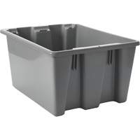 Stack & Nest Palletote Box, 10" x 15.5" x 19.5", Grey Fastek