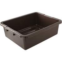 Contenant utilitaire sans compartiments, 7" ha x 21,5" p x 17" lo, Plastique, Brun Fastek