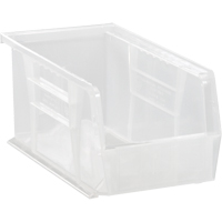 Clear-View Ultra Stack & Hang Bin, 4-1/8" W x 4" H x 10-7/8" D, Clear Fastek