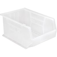 Clear-View Ultra Stack & Hang Bin, 11" W x 8" H x 16" D, Clear Fastek