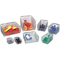 Bacs en fil m&eacute;tallique empilables et suspendables Fastek