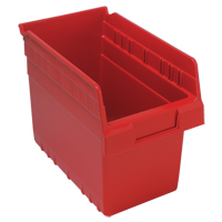 Bacs pour &eacute;tag&egrave;re Store-Max, 6-5/8" la x 8" H x 11-5/8" p, Rouge, Capacit&eacute; 44 lb Fastek