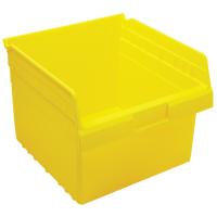Store-Max Shelf Bins, 11-1/8" W x 8" H x 11-5/8" D, Yellow, 44 lbs. Capacity Fastek