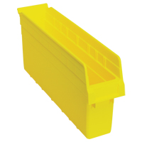 Store-Max Shelf Bins, 4-3/8" W x 8" H x 17-7/8" D, Yellow, 56 lbs. Capacity Fastek