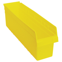 Store-Max Shelf Bins, 6-5/8" W x 8" H x 23-5/8" D, Yellow, 68 lbs. Capacity CF902 | Fastek