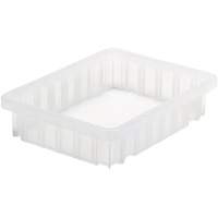 Divider Box&reg; Container, Plastic, 10.875" W x 8.25" D x 2.5" H, Clear Fastek