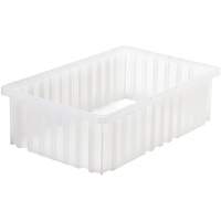 Divider Box&reg; Container, Plastic, 16.5" W x 10.875" D x 5" H, Grey Fastek