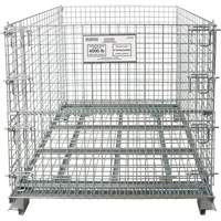 Collapsible Wire Container, 40" W x 48" D x 42" H, 4000 lbs. Capacity Fastek