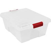 Plastic Latch Container, 15.875" W x 21" D x 7.75" H, Clear CG054 | Fastek
