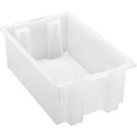 Heavy-Duty Stack & Nest Tote, 6" x 11" x 18", Clear Fastek